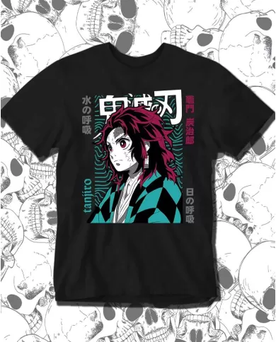Camiseta Estampada Demon Slayer kimetsu no yaiba Tanjiro 05 🍜 Calidad Premium