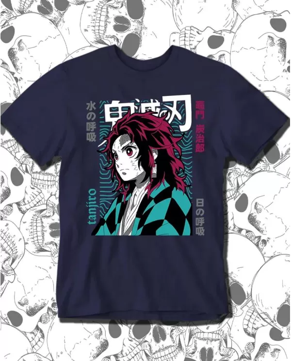 Camiseta Estampada Demon Slayer kimetsu no yaiba Tanjiro 05 🍜 Calidad Premium