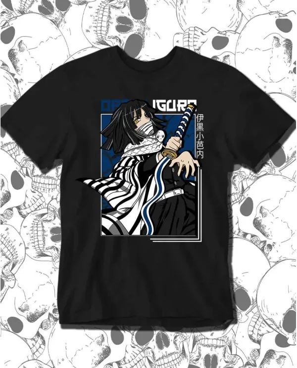 Camiseta Estampada Demon Slayer kimetsu no yaiba iguro obanai 🍜 Calidad Premium