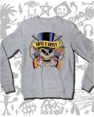 Camiseta Estampada Guns And Roses Skull 🤟 Calidad Premium