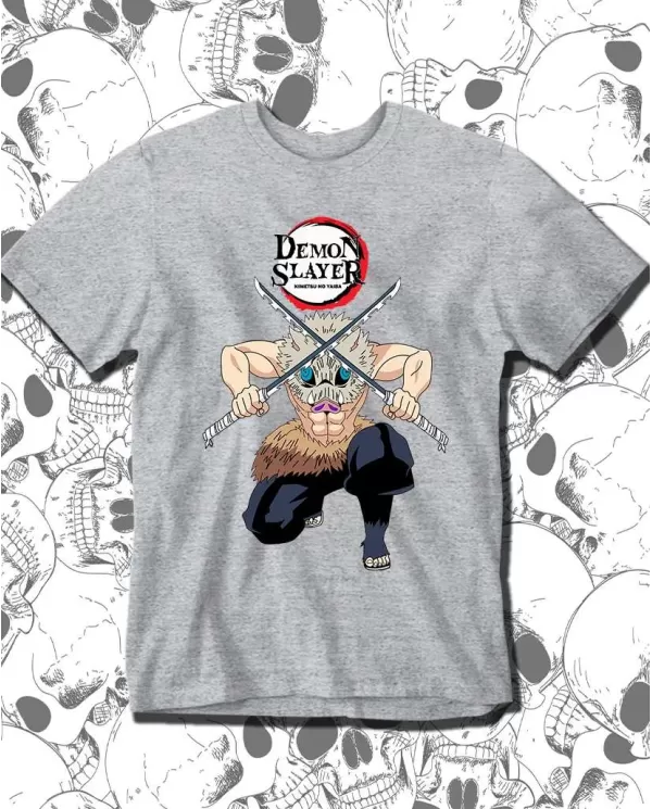 Camiseta Estampada Demon Slayer kimetsu no yaiba Inosuke 🍜 Calidad Premium