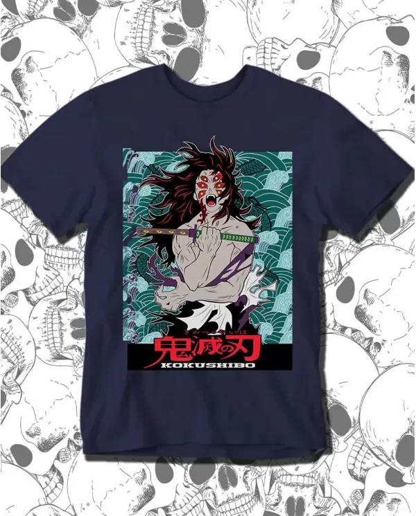 Camiseta Estampada Demon Slayer kimetsu no yaiba kokushibo 🍜 Calidad Premium