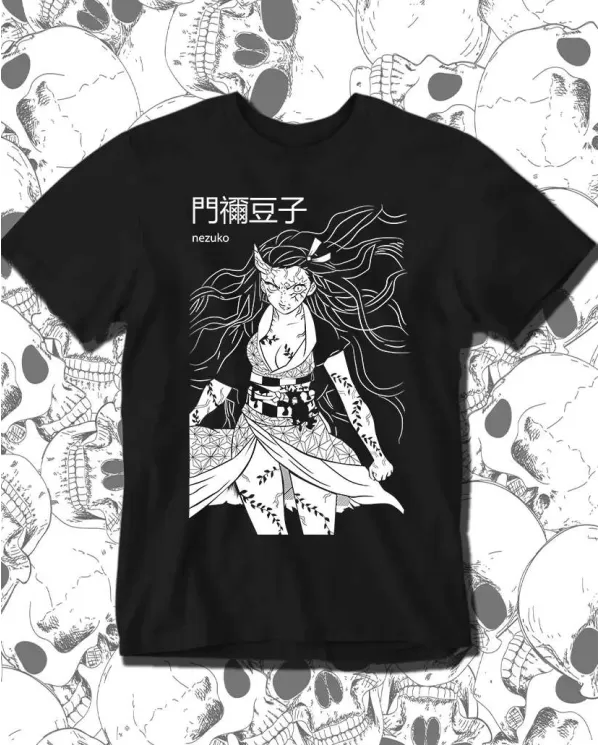 Camiseta Estampada Demon Slayer kimetsu no yaiba Nezuko 12 🍜 Calidad Premium