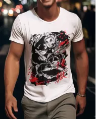 Camiseta Estampada Demon Slayer kimetsu no yaiba rengoku kyojuro 🍜 Calidad Premium
