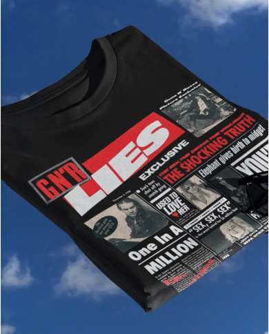 Camiseta Estampada Guns And Roses Lies 🤟 Calidad Premium