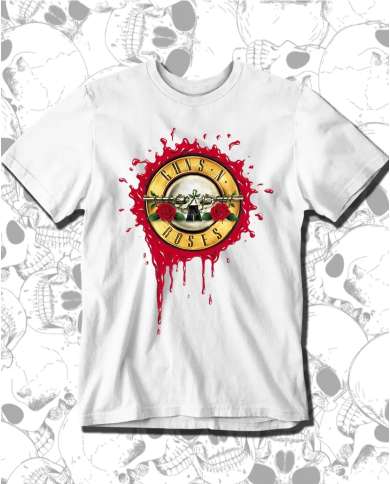 Camiseta Estampada Guns And Roses Blood 🤟 Calidad Premium