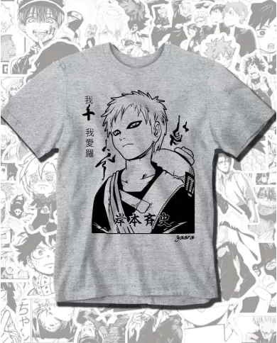 Camiseta Estampada Naruto Gaara 02 💥 Calidad Premium