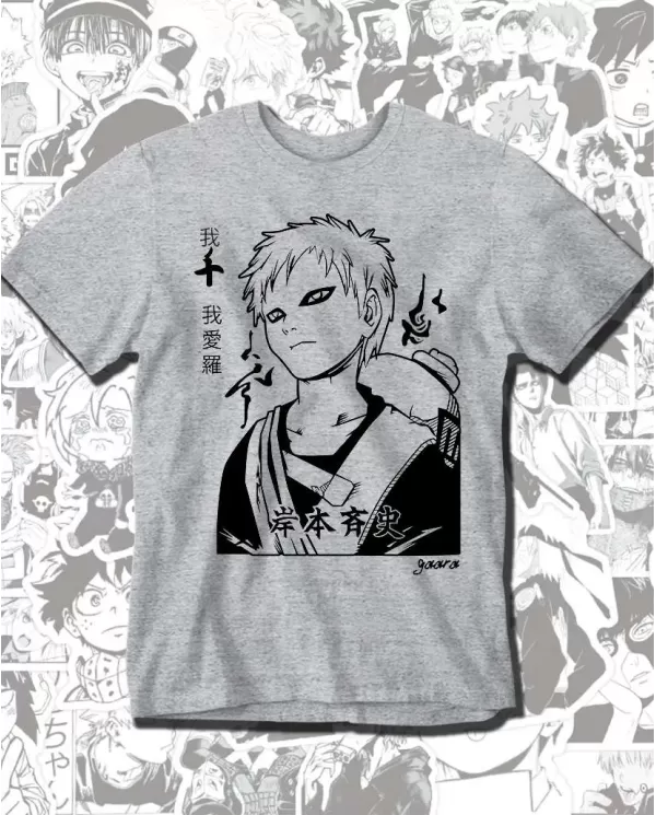 Camiseta Estampada Naruto Gaara 02 💥 Calidad Premium