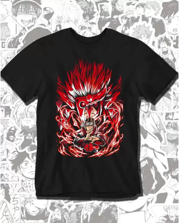 Camiseta Estampada Naruto Itachi Uchiha 💥 Calidad Premium