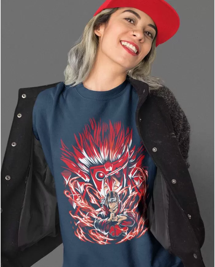 Camiseta Estampada Naruto Itachi Uchiha 💥 Calidad Premium