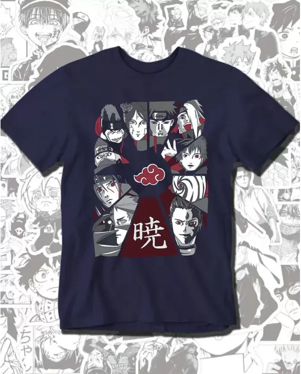 Camiseta Estampada Naruto Akatsuki 03 💥 Calidad Premium