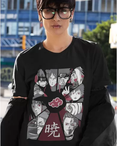 Camiseta Estampada Naruto Akatsuki 03 💥 Calidad Premium