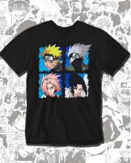 Camiseta Estampada Naruto Equipo 9 02 💥 Calidad Premium