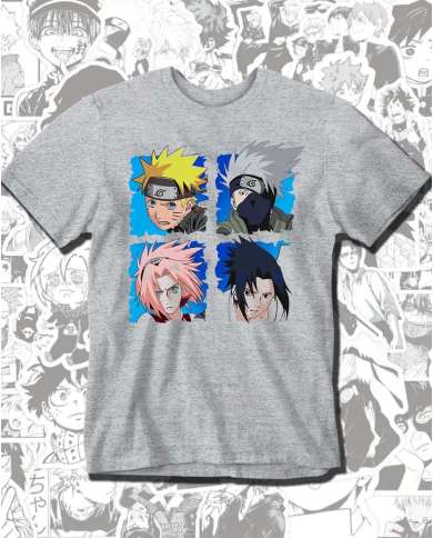 Camiseta Estampada Naruto Equipo 9 02 💥 Calidad Premium