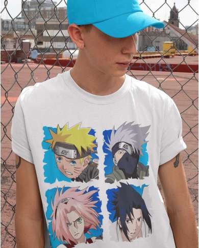 Camiseta Estampada Naruto Equipo 9 02 💥 Calidad Premium