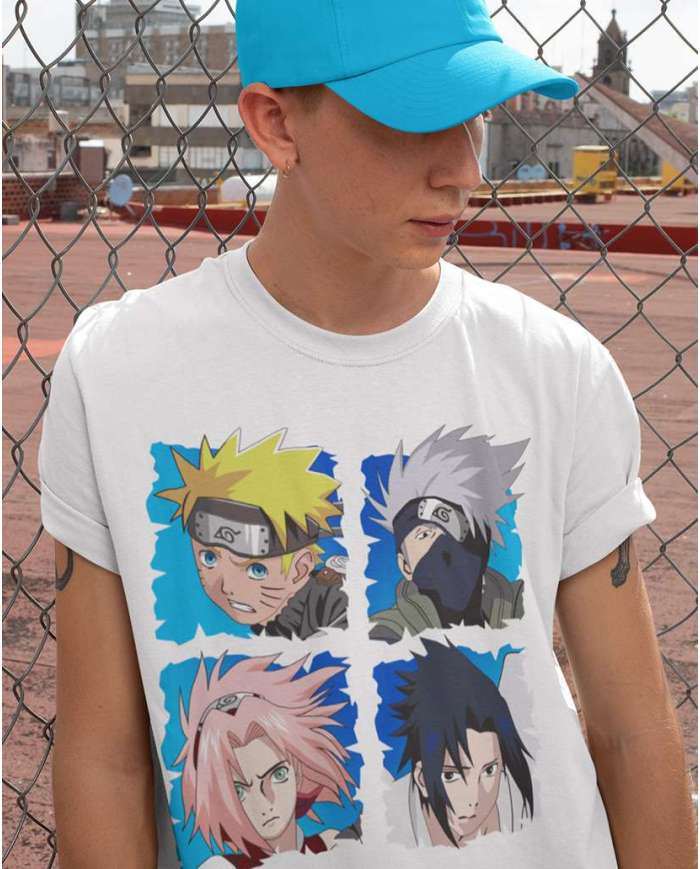 Camiseta Estampada Naruto Equipo 9 02 💥 Calidad Premium