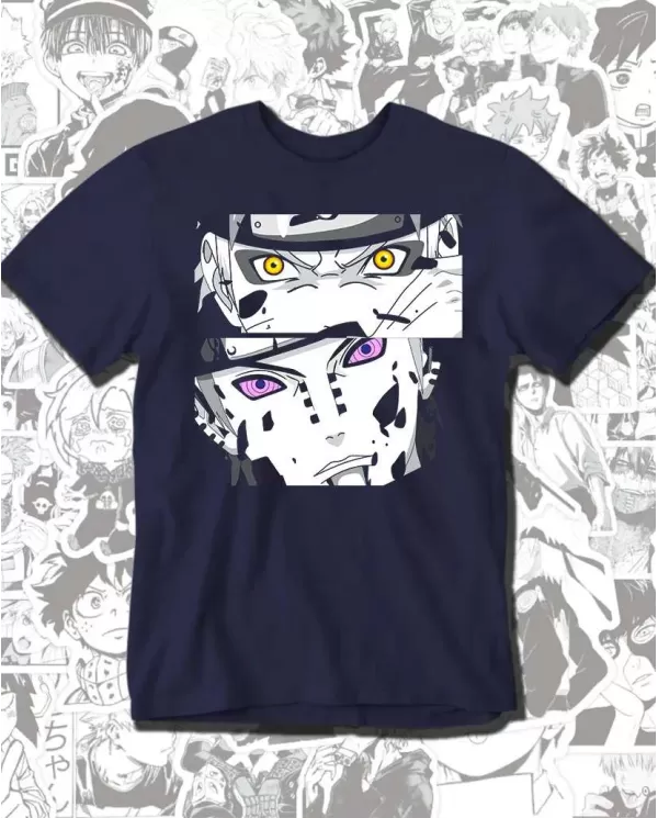 Camiseta Estampada Naruto Vs Pain 💥 Calidad Premium