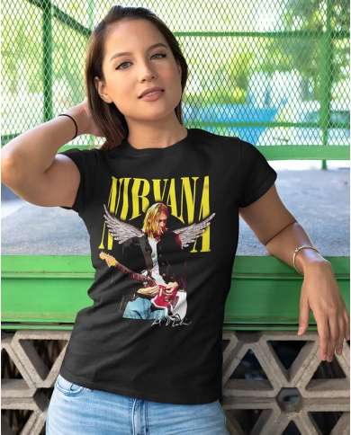 Camiseta Estampada Nirvana Kurt Angel 🤟 Calidad Premium