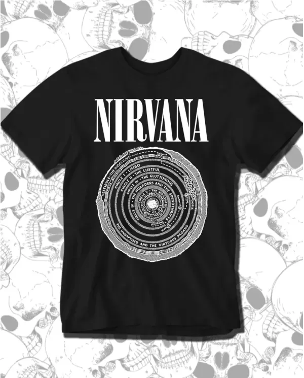 Camiseta Estampada Nirvana circle 🤟 Calidad Premium