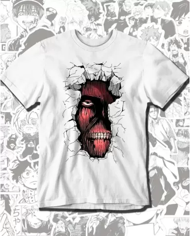 Camiseta Estampada Attack on Titan-Shingeki No Kyojin Tital Colosal 💥 Calidad Premium