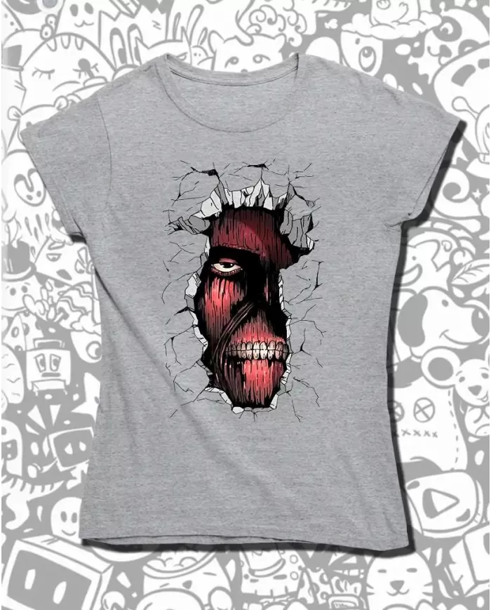 Camiseta Estampada Attack on Titan-Shingeki No Kyojin Tital Colosal 💥 Calidad Premium
