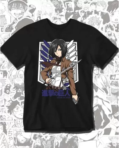 Camiseta Estampada Attack on Titan-Shingeki No Kyojin Mikasa Ackerman 💥 Calidad Premium