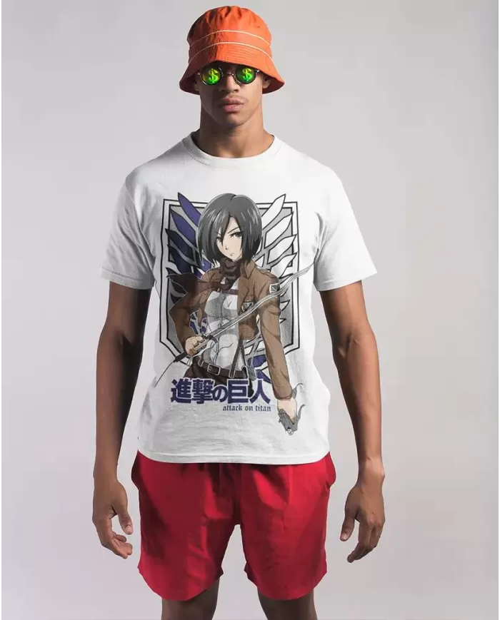 Camiseta Estampada Attack on Titan-Shingeki No Kyojin Mikasa Ackerman 💥 Calidad Premium