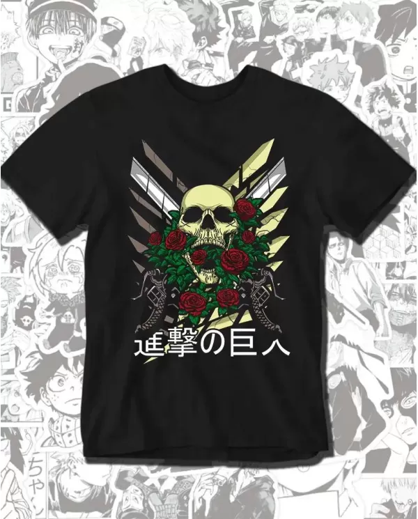 Camiseta Estampada Attack on Titan-Shingeki No Kyojin 💥 Calidad Premium
