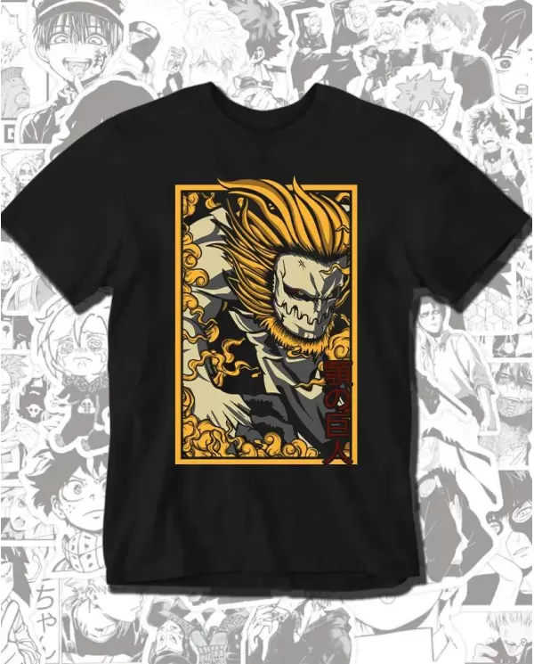 Camiseta Estampada Attack on Titan-Shingeki No Kyojin Titan Mandibula 💥 Calidad Premium