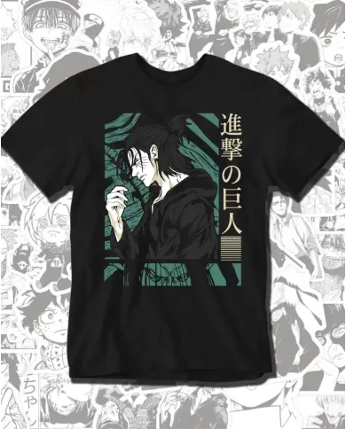 Camiseta Estampada Attack on Titan-Shingeki No Kyojin Eren Yeager Titan de Ataque 💥 Calidad Premium