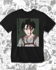 Camiseta Estampada Attack on Titan-Shingeki No Kyojin Levi Ackerman 💥 Calidad Premium