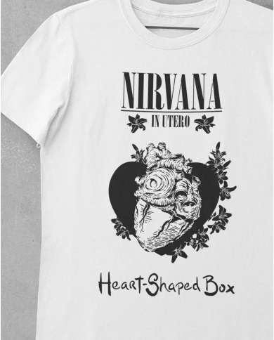 Camiseta Estampada Nirvana Heart Shaped Box 🤟 Calidad Premium