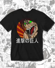 Camiseta Estampada Attack on Titan-Shingeki No Kyojin Eren Yeager Titan de Ataque 💥 Calidad Premium
