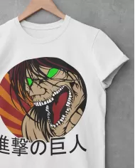 Camiseta Estampada Attack on Titan-Shingeki No Kyojin Eren Yeager Titan de Ataque 💥 Calidad Premium
