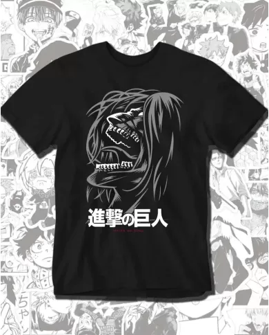 Camiseta Estampada Attack on Titan-Shingeki No Kyojin Eren Yeager Titan de Ataque 💥 Calidad Premium