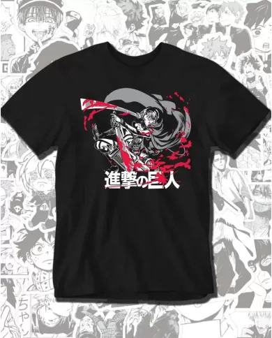 Camiseta Estampada Attack on Titan-Shingeki No Kyojin Levi Ackerman 💥 Calidad Premium