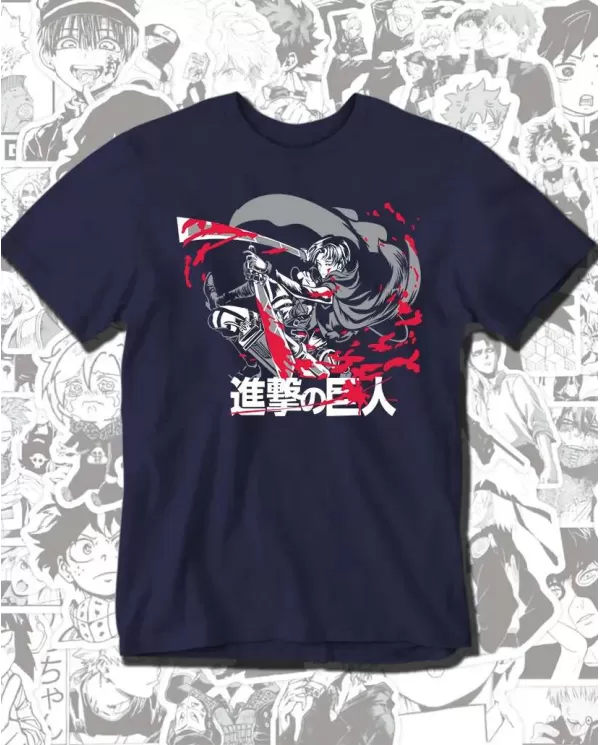 Camiseta Estampada Attack on Titan-Shingeki No Kyojin Levi Ackerman 💥 Calidad Premium