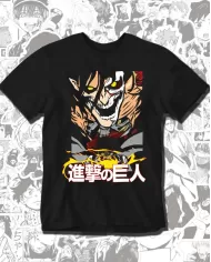 Camiseta Estampada Attack on Titan-Shingeki No Kyojin Eren Yeager Titan de Ataque 💥 Calidad Premium