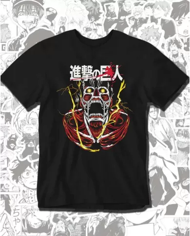 Camiseta Estampada Attack on Titan-Shingeki No Kyojin Titan Colozal 💥 Calidad Premium