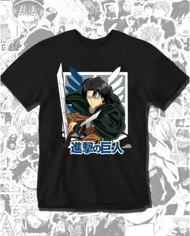 Camiseta Estampada Attack on Titan-Shingeki No Kyojin Levi Ackerman 💥 Calidad Premium