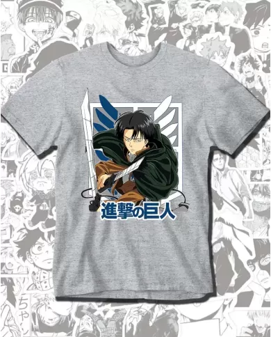 Camiseta Estampada Attack on Titan-Shingeki No Kyojin Levi Ackerman 💥 Calidad Premium