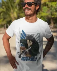 Camiseta Estampada Attack on Titan-Shingeki No Kyojin Levi Ackerman 💥 Calidad Premium