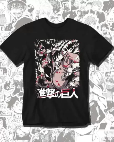 Camiseta Estampada Attack on Titan-Shingeki No Kyojin Eren Yeager Titan de Ataque 💥 Calidad Premium