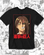 Camiseta Estampada Attack on Titan-Shingeki No Kyojin Eren Yeager Titan de Ataque 💥 Calidad Premium