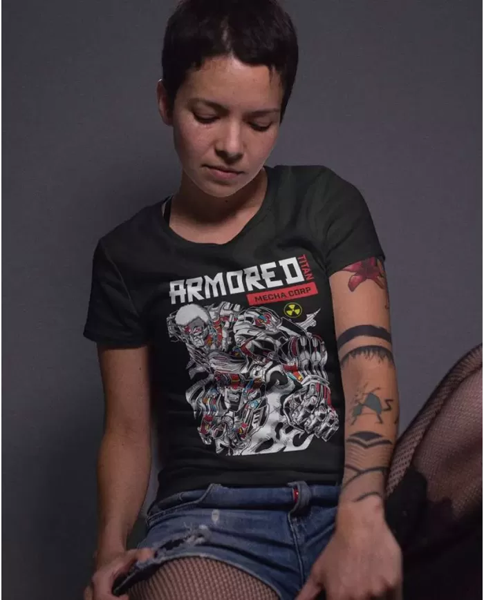 Camiseta Estampada Attack on Titan-Shingeki No Kyojin Titan Acorazado 💥 Calidad Premium