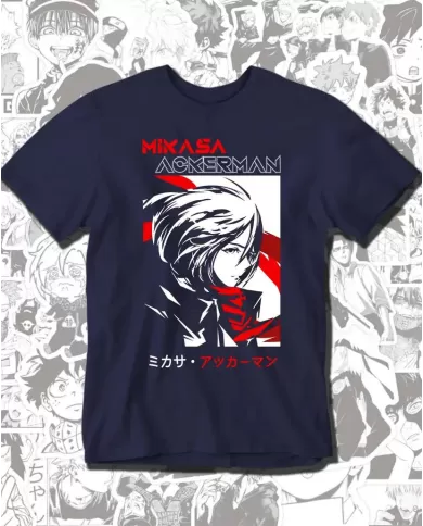 Camiseta Estampada Attack on Titan-Shingeki No Kyojin Mikasa Ackerman 💥 Calidad Premium