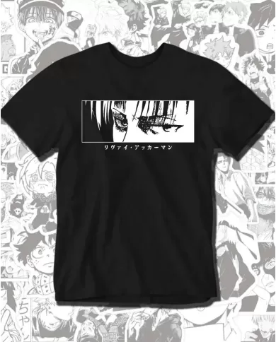 Camiseta Estampada Attack on Titan-Shingeki No Kyojin Levi Ackerman 💥 Calidad Premium