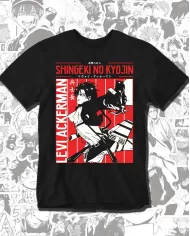 Camiseta Estampada Attack on Titan-Shingeki No Kyojin Levi Ackerman 💥 Calidad Premium