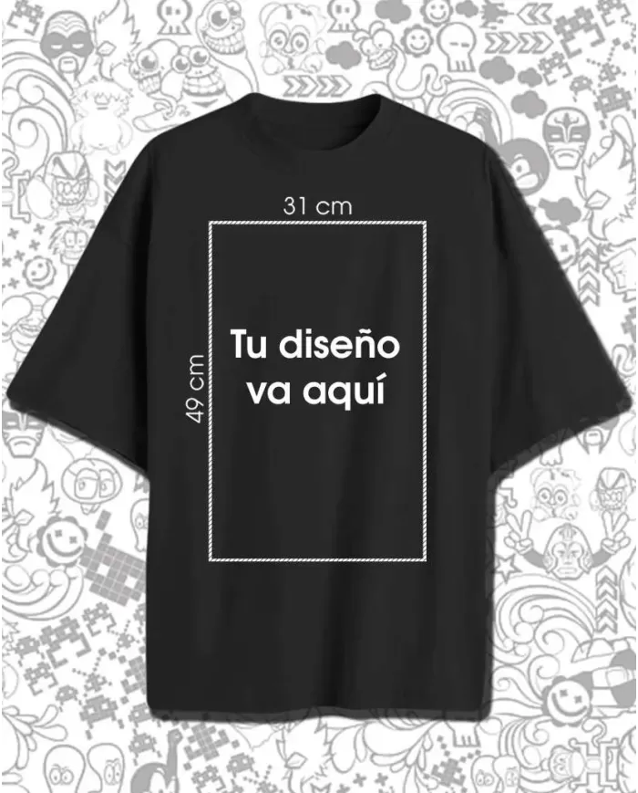 Camiseta Estampada Over sized Personalizada 👕 Calidad Premium