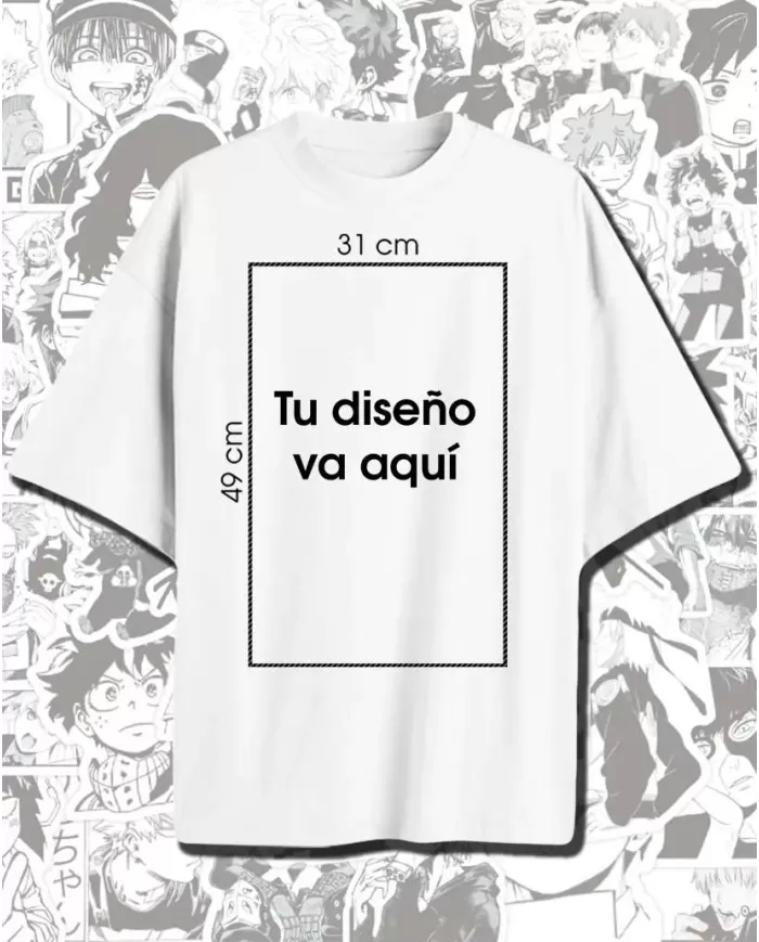 Camiseta Over sized Personalizada